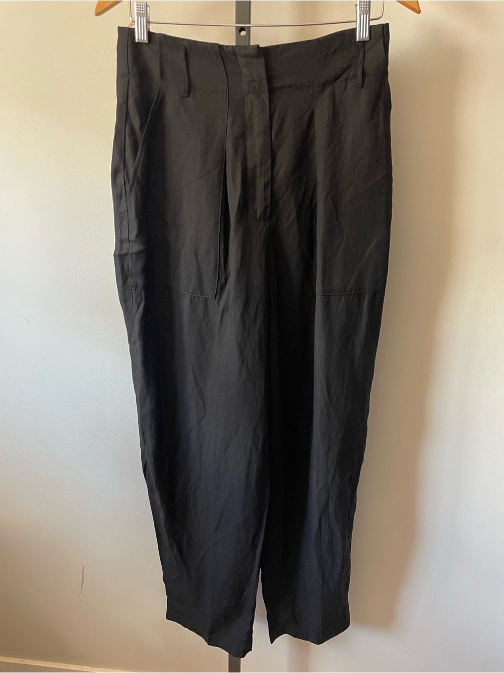 NEW Wilfred Le Fou Linen Blend Trouser Pant Black Size 10